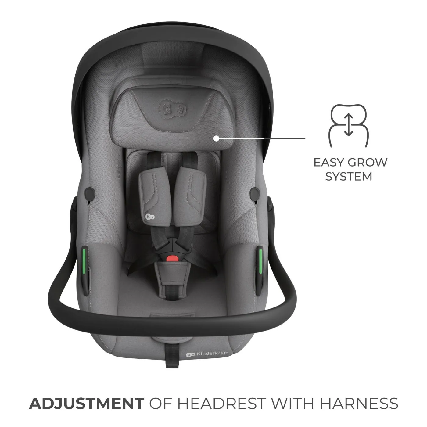 Scoica auto kinderkraft i-lite cu baza endura safe fx grey, copii varsta 0 luni pana la 1 an [6]
