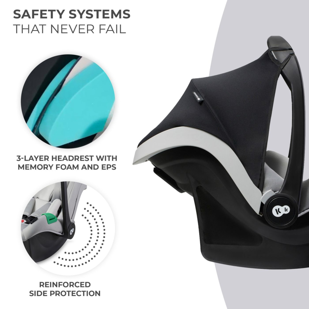 Scoica auto kinderkraft mink pro i-size 40-75 cm + baza zestaw grey [8]