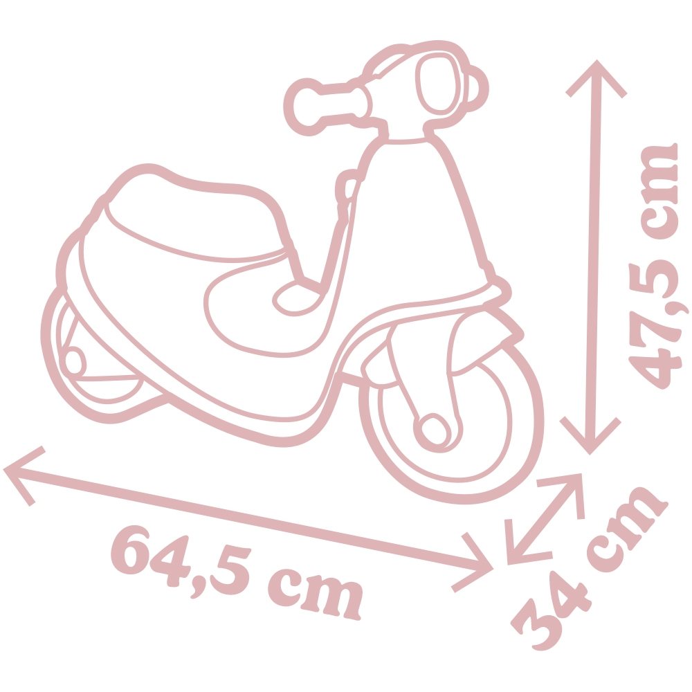 Scuter Smoby Scooter Ride-On roz [2]