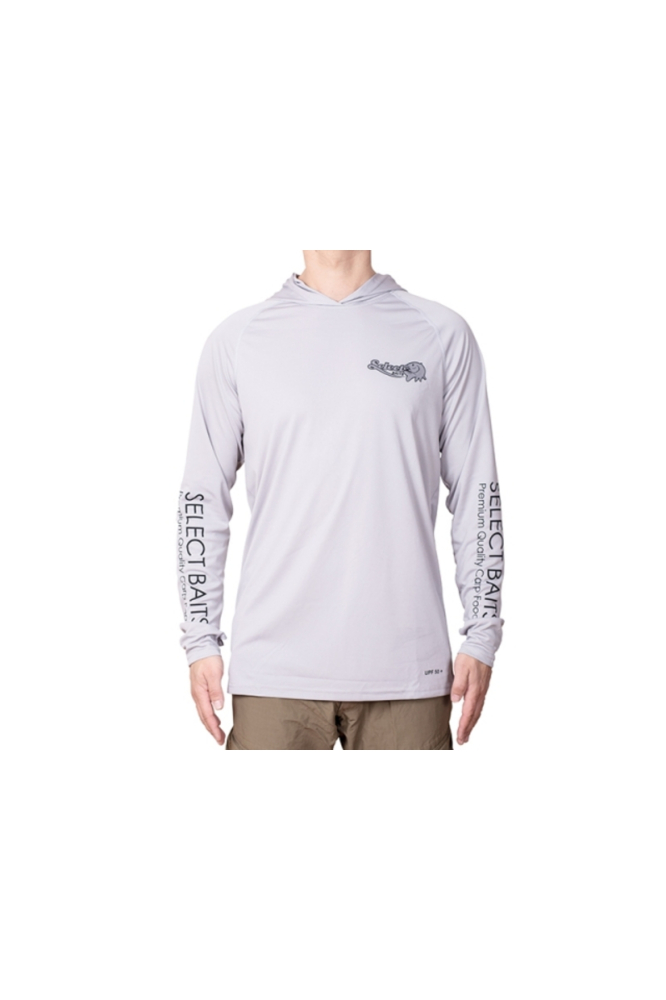 Select Baits UV Long Sleeve Hoodie UPF 50+ Light Grey S [2]
