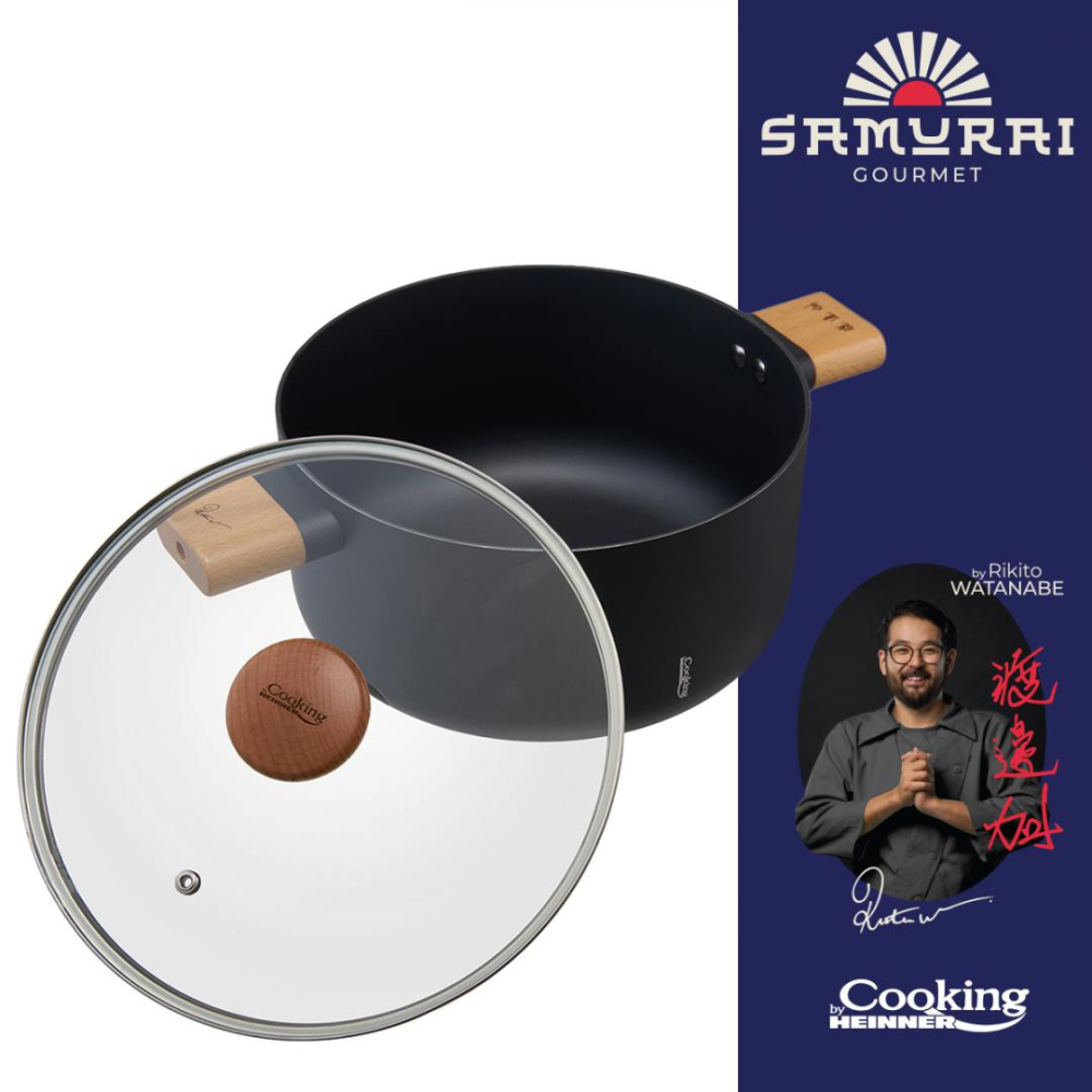 Semioala aluminiu + capac 28x14 cm, 7.8 l, rikito watanabe, samurai gourmet, cooking by heinner [3]