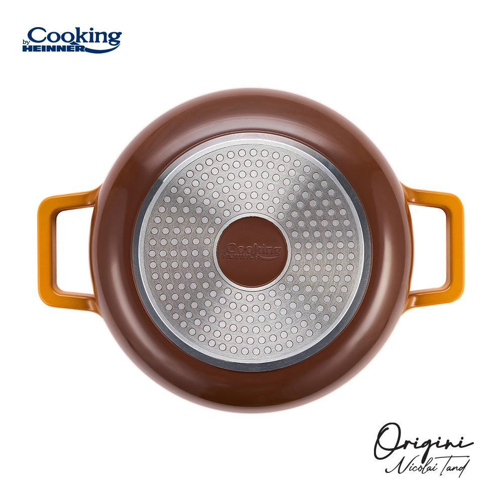 Semioala aluminiu turnat + capac 26x12.5 cm,5.8l, nicolai tand, origini, cooking by heinner [5]