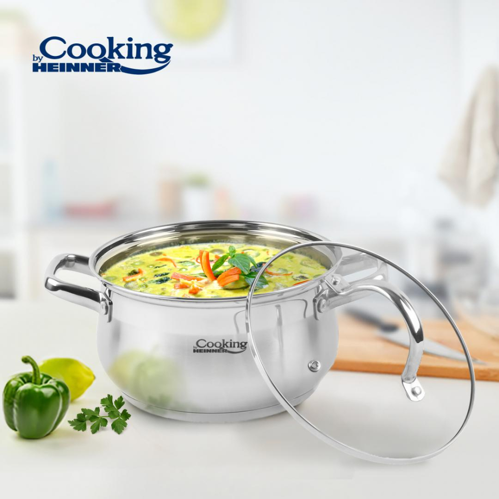 Semioala inox+capac 18 x 10.5 cm, 2.6 l, amira, cooking by heinner [3]
