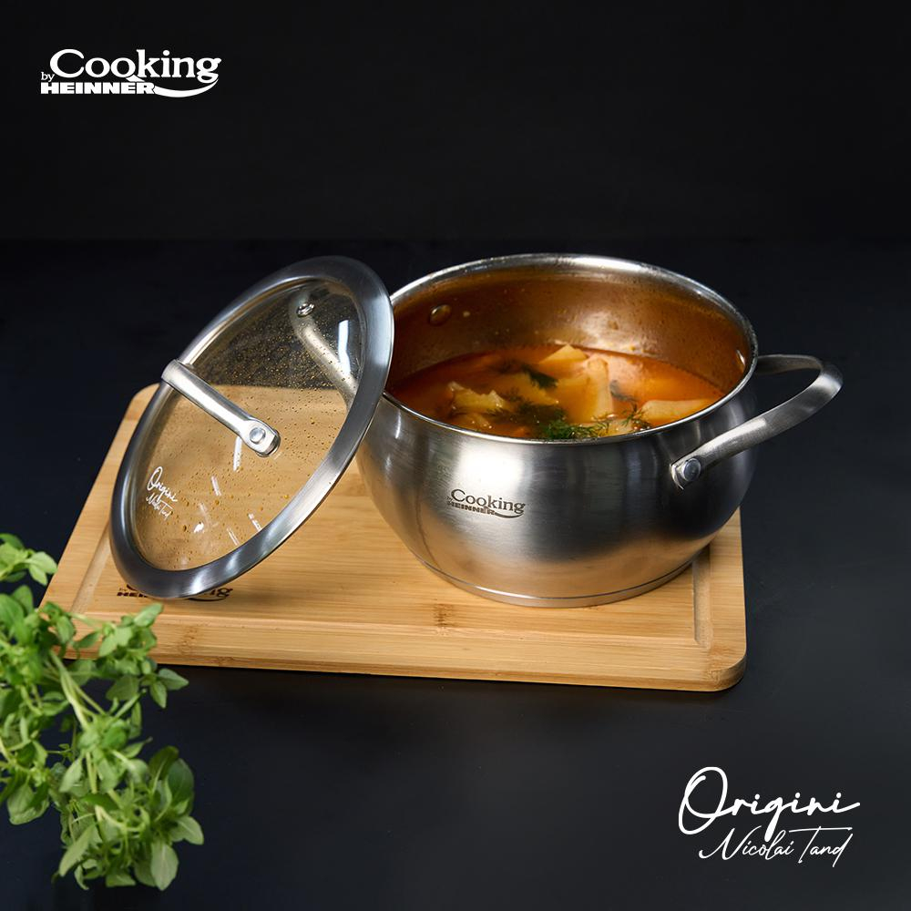 Semioala inox+capac 20x11 cm, 3.3l, nicolai tand, origini, cooking by heinner [3]