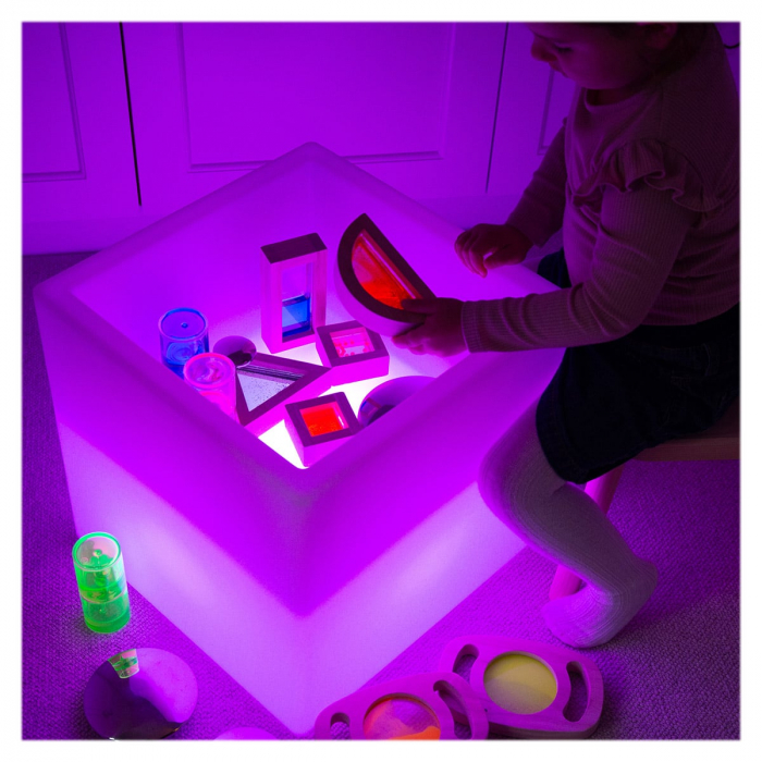 Sensory Cube, cub luminos pentru activitati, TickiT, 2-10 ani [4]