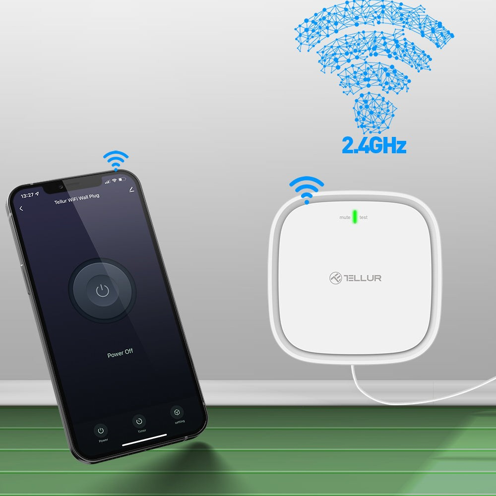 Senzor de gaz WiFi Tellur Smart, DC12V 1A, Alb [3]
