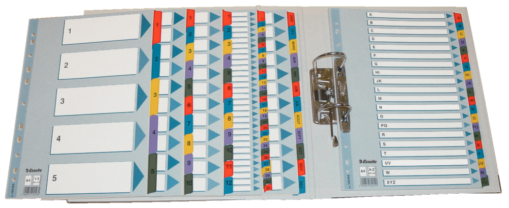 Separatoare index carton 1-5 mylar esselte [2]