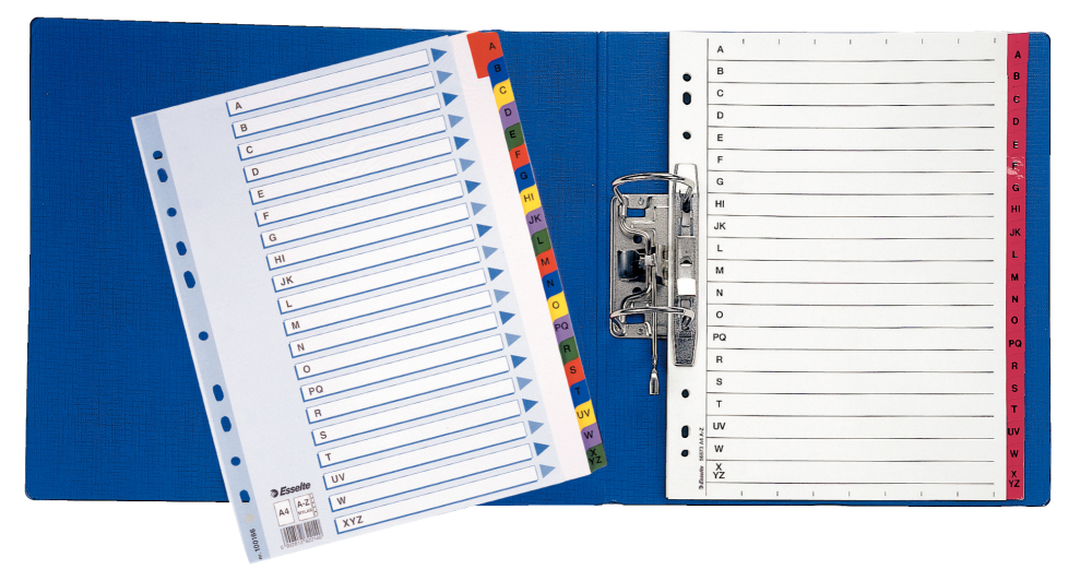 Separatoare index carton a-z mylar esselte [2]
