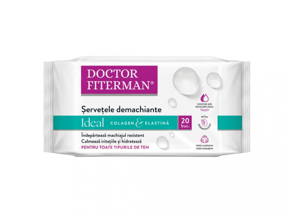 Șervețele demachiante Colagen Elastina Ideal 20 buc/pachet [1]