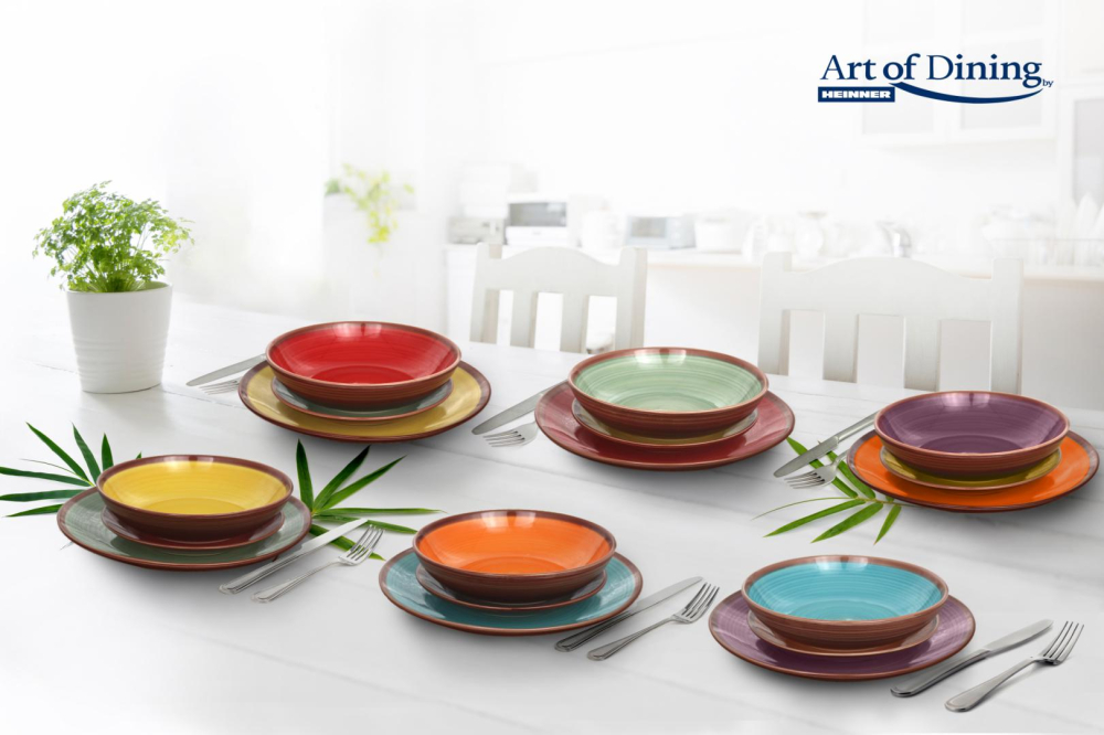 Serviciu  masa ceramica 18pcs, aquarelle, art of dining by heinner [5]