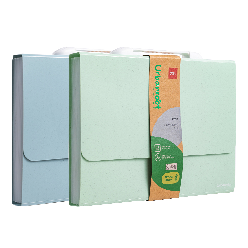 Servieta material eco din fibre de grau cu maner 13 compartimente culori asortate deli [2]