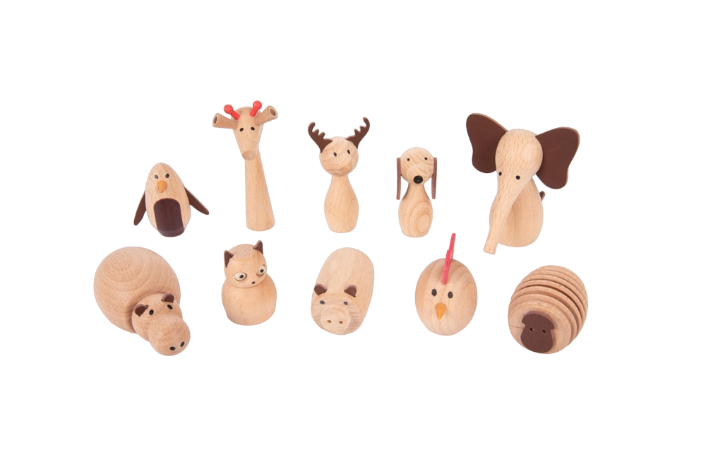 Set 10 animale din lemn Lumea Animalelor [1]