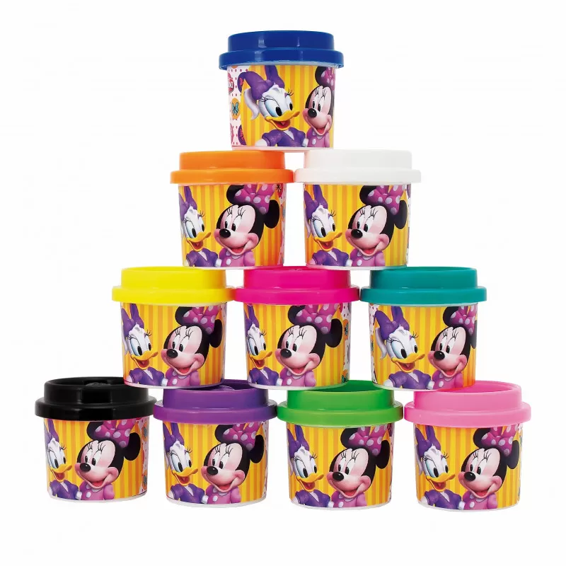 Set borcanase cu plastilina 28 gr, Minnie, 10 buc/set As Toys, varsta de la 3 ani la 7 ani [2]