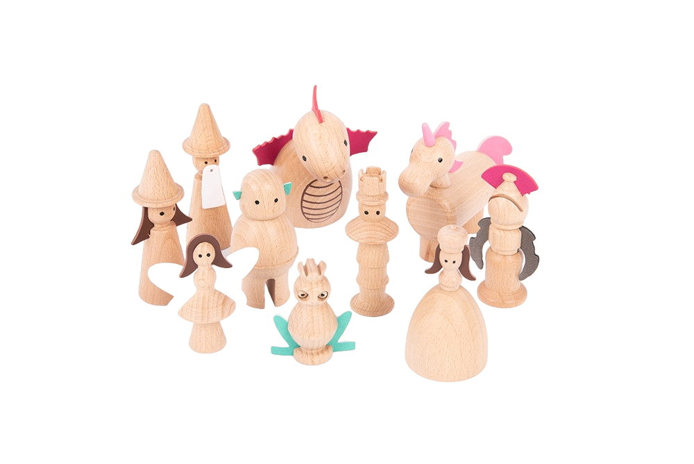 Set 10 figurine din lemn Lumea Basmelor [1]