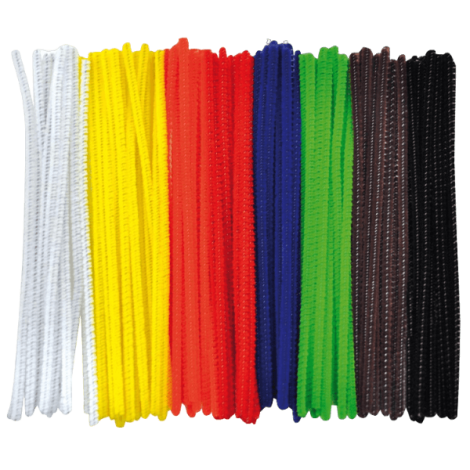 Set 100 bucati sarma plusata 3 mm diametru, 15 cm lungime, culori de baza [1]