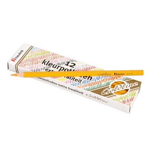 Set 12 creioane colorate Goldline 3.7 mm Galben inchis - Heutink [1]
