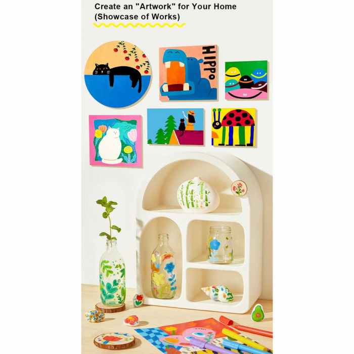Markere si Carioci cu Vopsea Acrilica, Set 12 Culori - Micostore.ro [6]