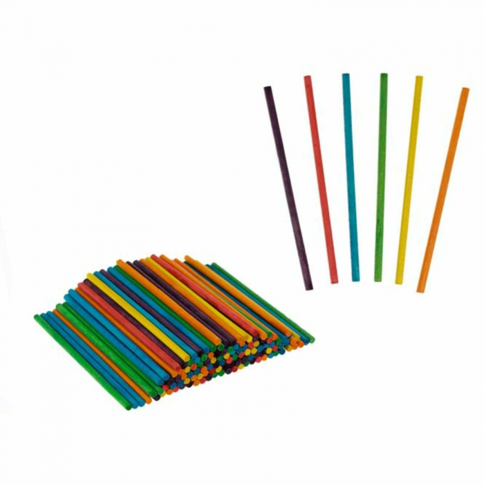 120 Bete de Lemn, Rotunde, Colorate pentru Creatie, Accesorii Craft [2]