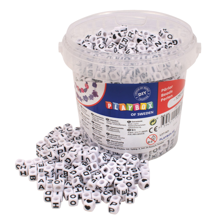 Set 1250 de margele cub de insirat cu litere, diametru 6.5 mm [1]