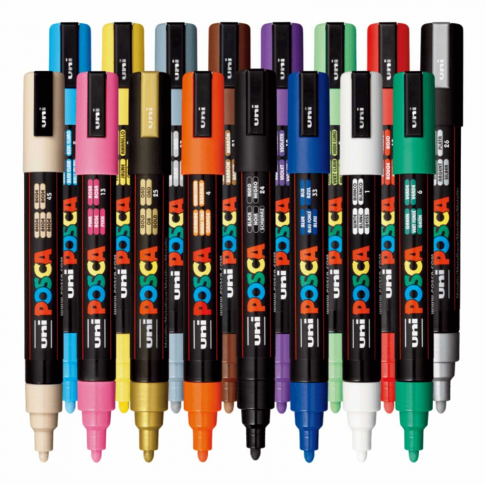 Set 16 Carioci POSCA, Marker 1.8-2.5 MM, PC-5M - Micostore.ro [2]
