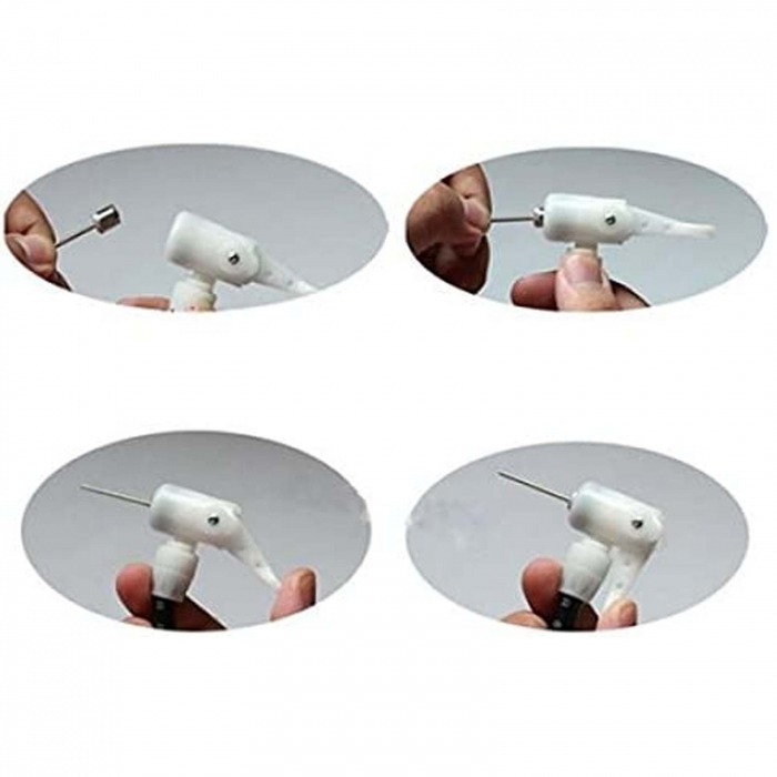 Set 2 Ace pentru umflat mingi, din metal, 4 cm, Argintiu [3]