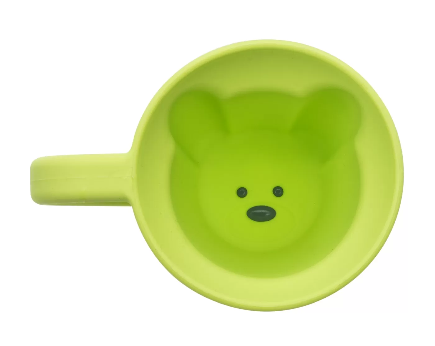Set 2 cani copii, silicon, design interior urs, albastru & verde, varsta de la 6 luni la 6 ani [3]