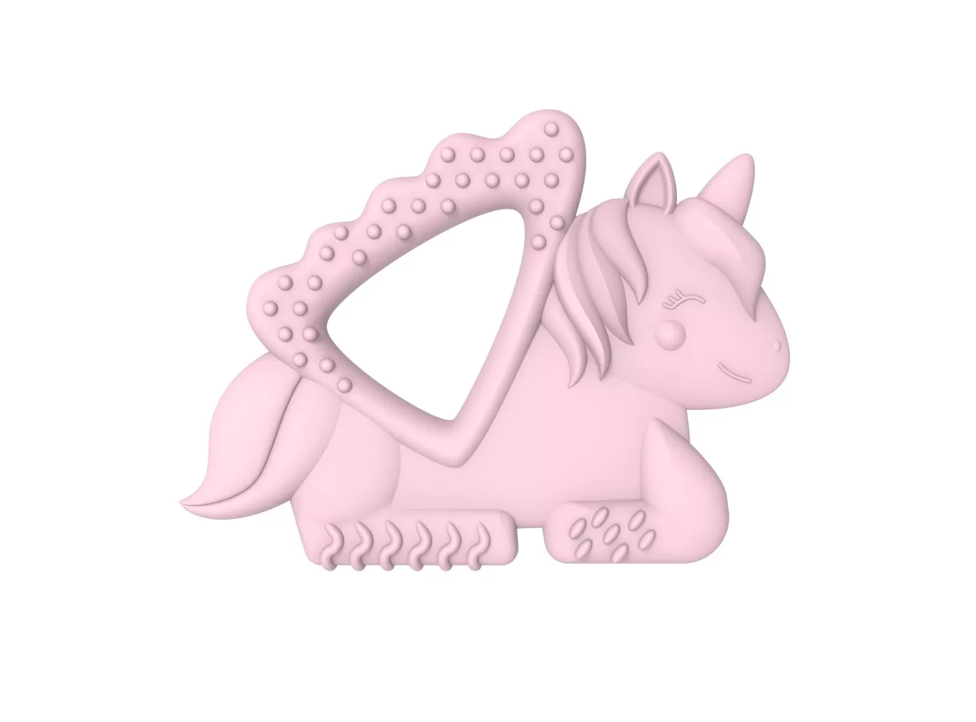 Set 2 jucarii dentitie silicon melii model unicorn pisica, varsta de la 0 luni la 2 ani [2]