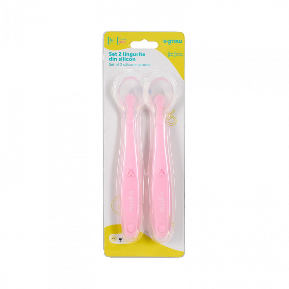 Set 2 lingurite silicon , roz, u-grow [3]