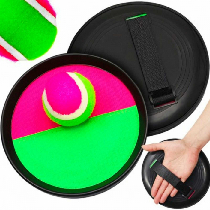 Set 2 Palete cu Arici, Scai si Velcro, Joc Arunca si Prinde Mingea [4]