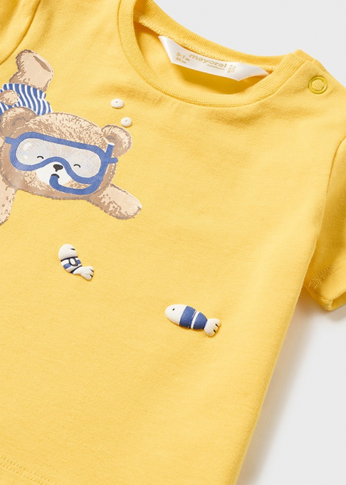 Set de baie bebelusi, tricou si pantaloni de plaja, Pineapple [4]