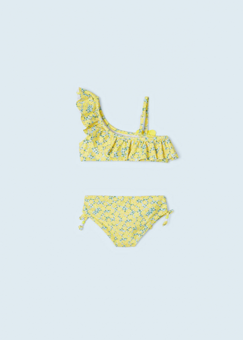 Set 2 piese, Top costum de baie si chilotei, bikini fetite, Floral [4]