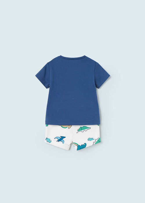 Set Tricou si Pantaloni Scurti,Dinozauri,Bumbac,Baieti 0-18 Luni [4]