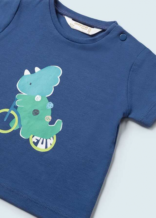 Set Tricou si Pantaloni Scurti,Dinozauri,Bumbac,Baieti 0-18 Luni [2]