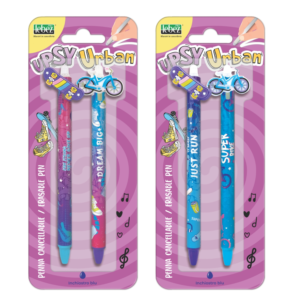 Set 2 pixuri care se sterge cu snap, Upsy Urban (blister), copii varsta 3 ani+,6 ani+,8 ani+ [1]