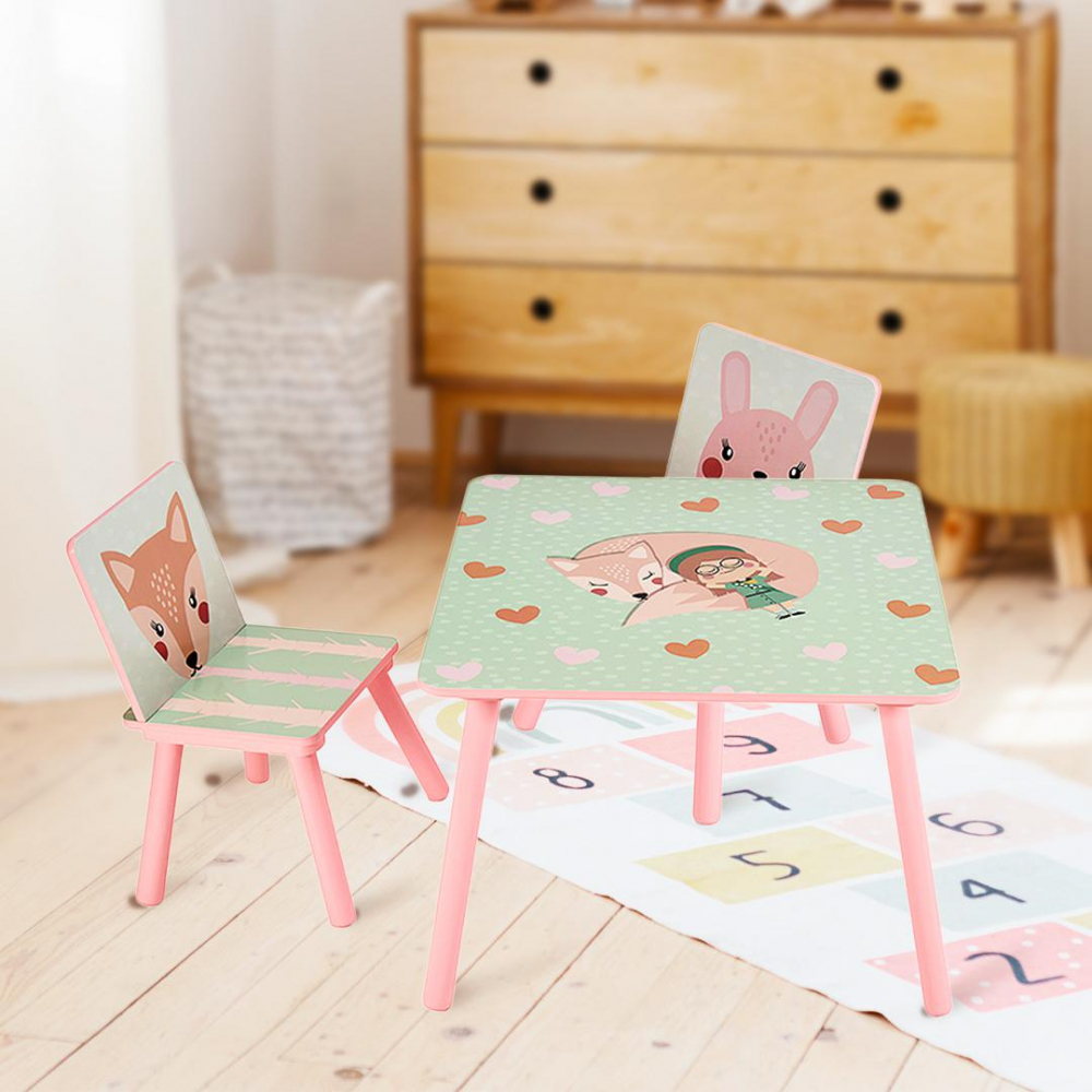 Set 2 scaune +birou pink forest, u-grow [3]