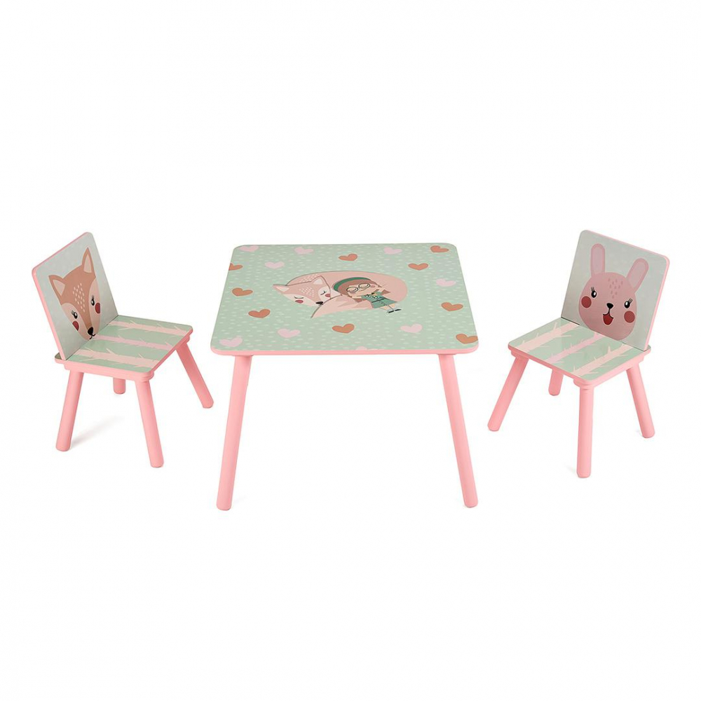 Set 2 scaune +birou pink forest, u-grow [1]