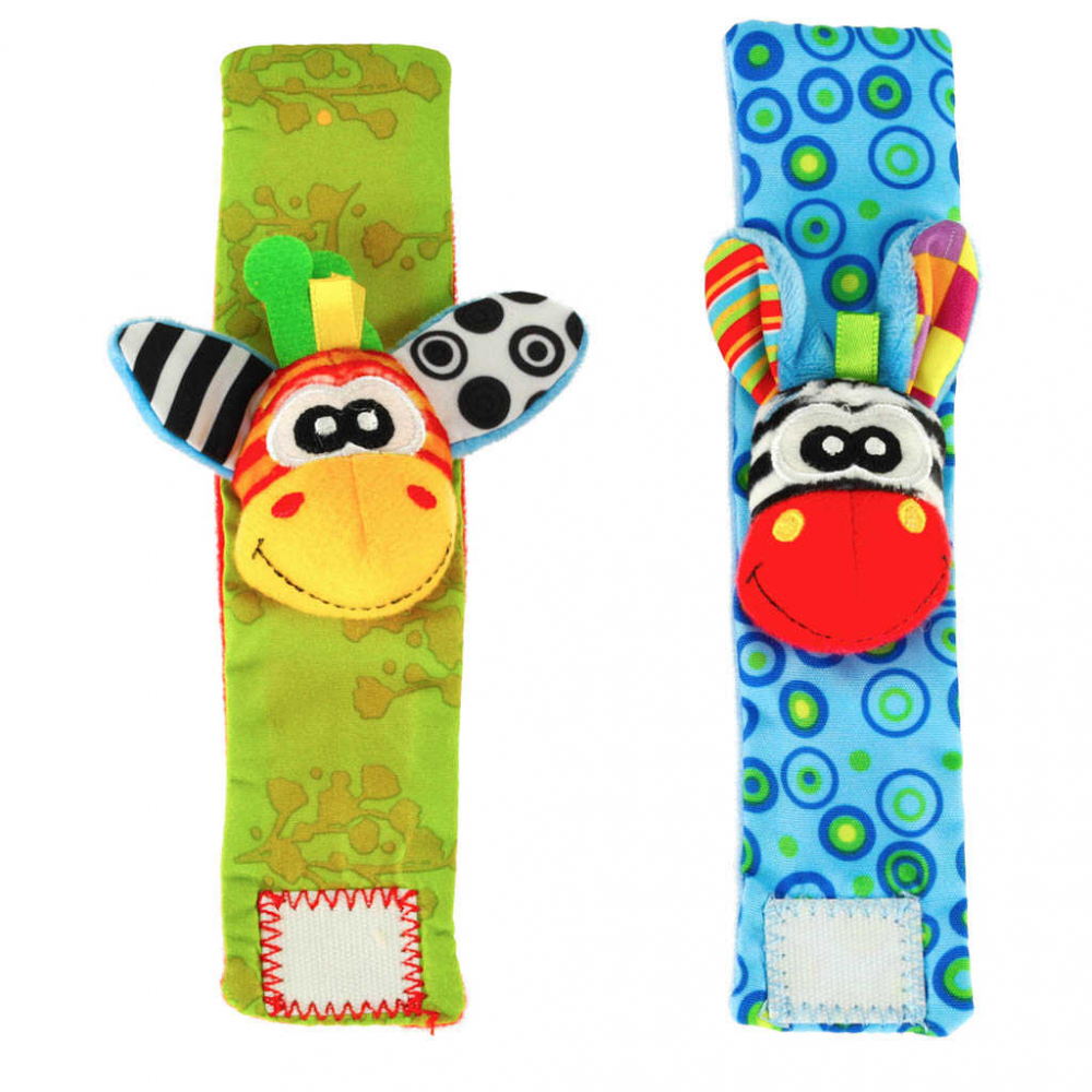 Set 2 Sosete si 2 Bratari Zornaitoare Bebelusi – Animale Vesele, 0+ Luni [6]