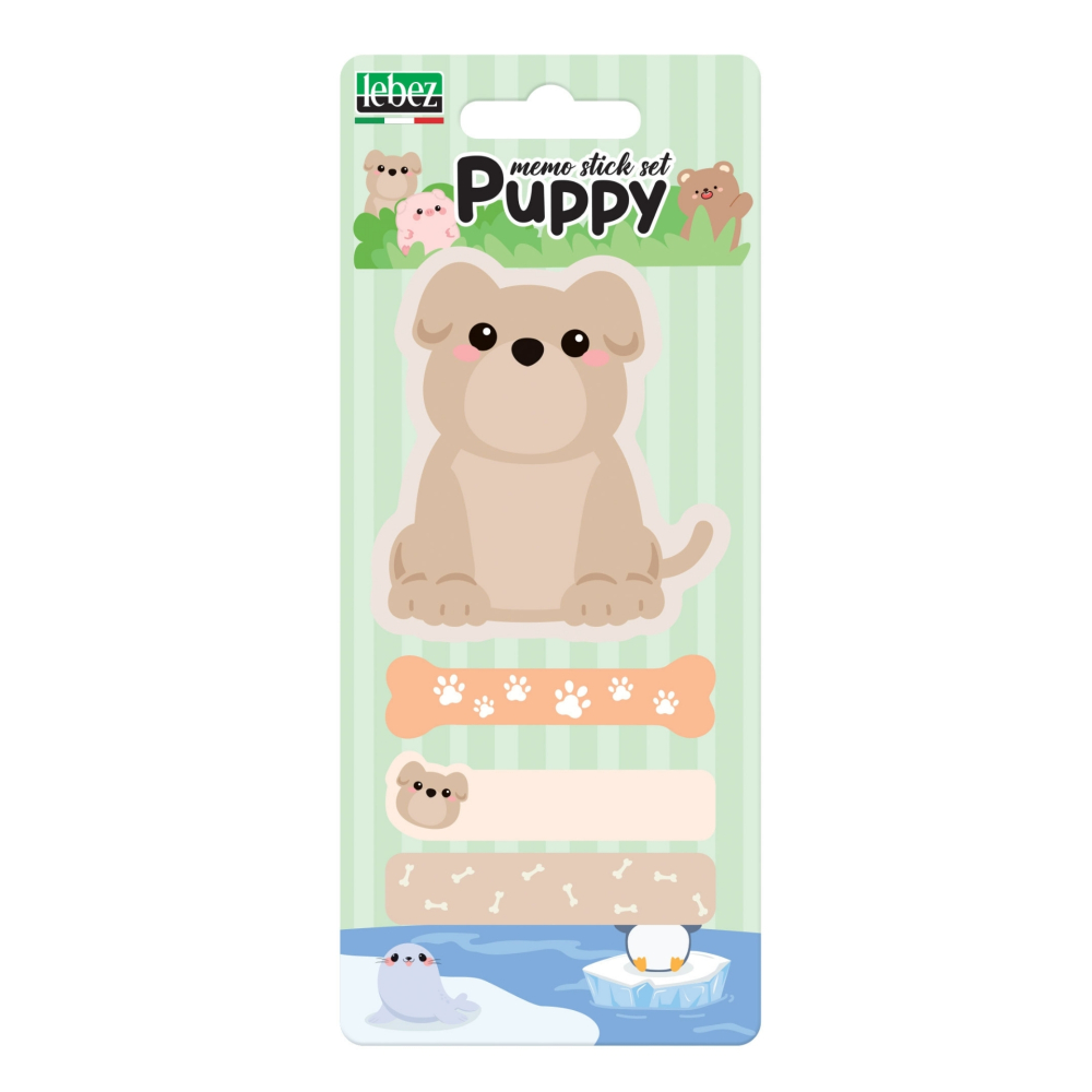 Set 20 memostick in forme si 60 semne de carte Puppy din hartie, 6 modele (96 blistere/display) [7]