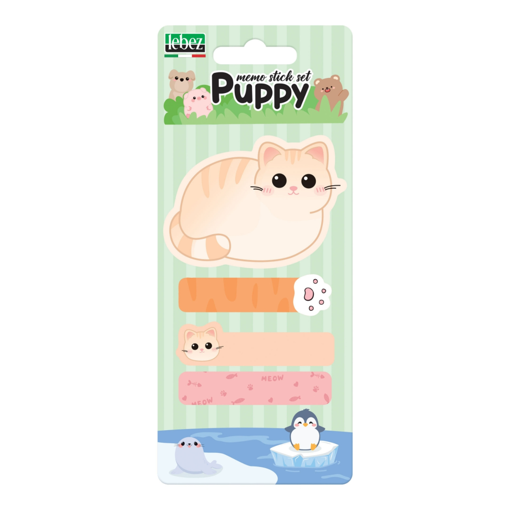 Set 20 memostick in forme si 60 semne de carte Puppy din hartie, 6 modele (96 blistere/display) [5]