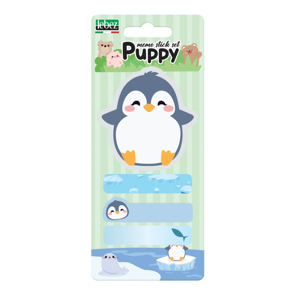 Set 20 memostick in forme si 60 semne de carte Puppy din hartie, 6 modele (96 blistere/display) [2]