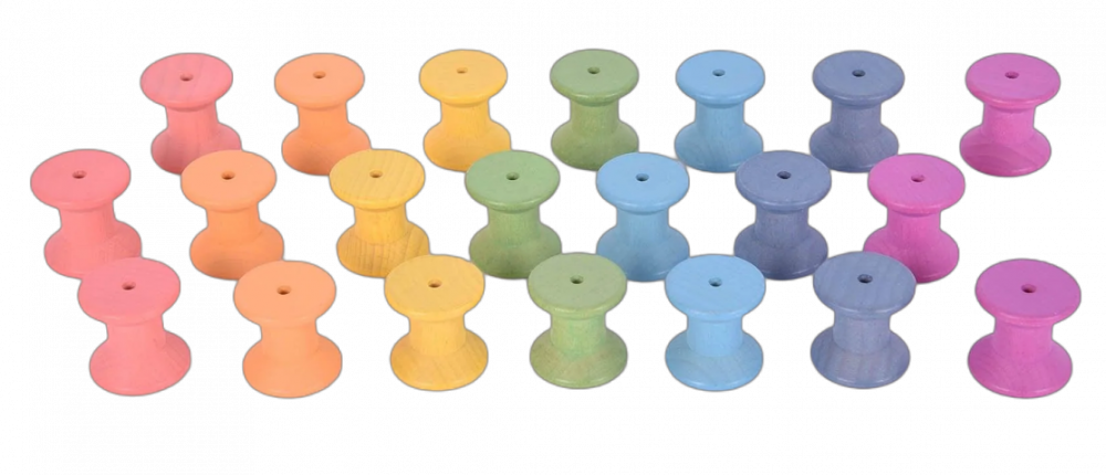 Set 21 mosoare colorate din lemn pentru activitati educative [1]