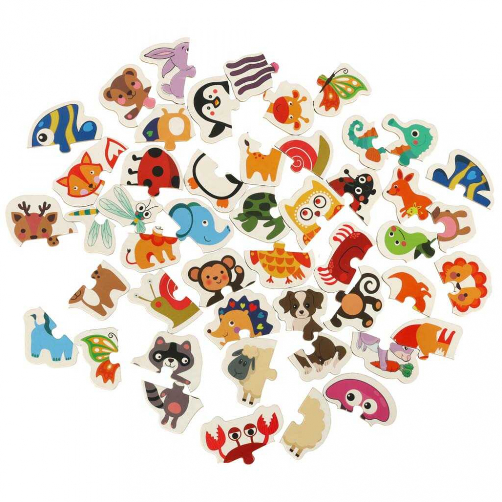 Puzzle educativ cu animale si insecte, 24 piese, cutie metalica, 3 ani+ [3]