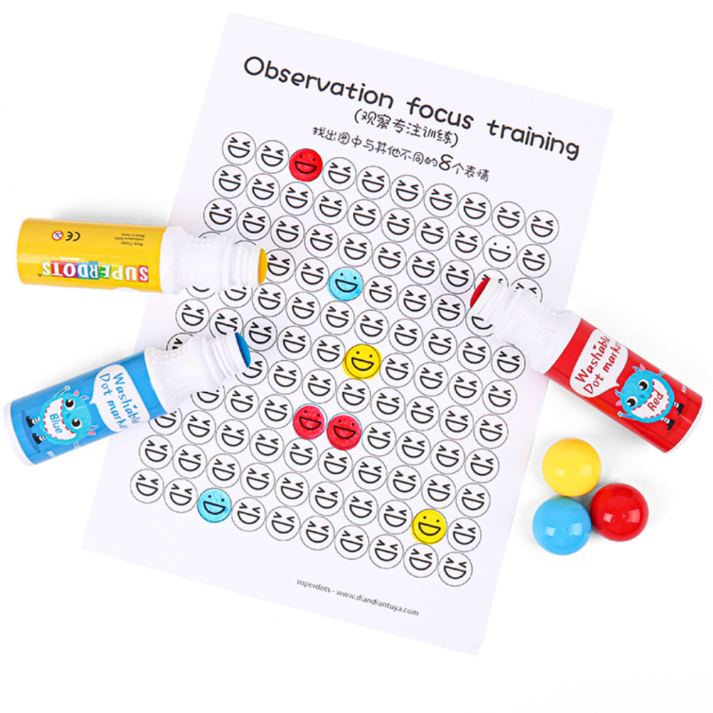 Set 3 Carioci Superdots Marker 60ml, Varf din Burete, Pictura Early Learning, Varsta 5 Ani+ [4]