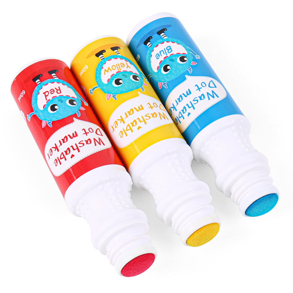 Set 3 Carioci Superdots Marker 60ml, Varf din Burete, Pictura Early Learning, Varsta 5 Ani+ [5]