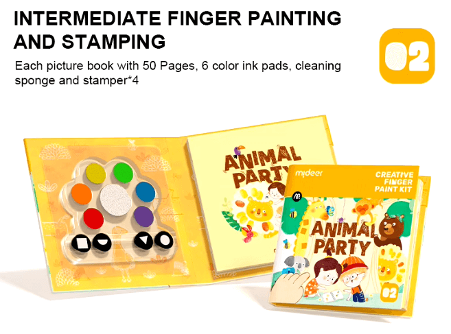 Set Cărți de Pictură cu Degetele pentru Copii, Finger Paint [3]