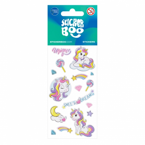 Stickere cu unicorni, 3 folii,  ideale pentru decorarea rucsacurilor, caietelor, desenelor [3]