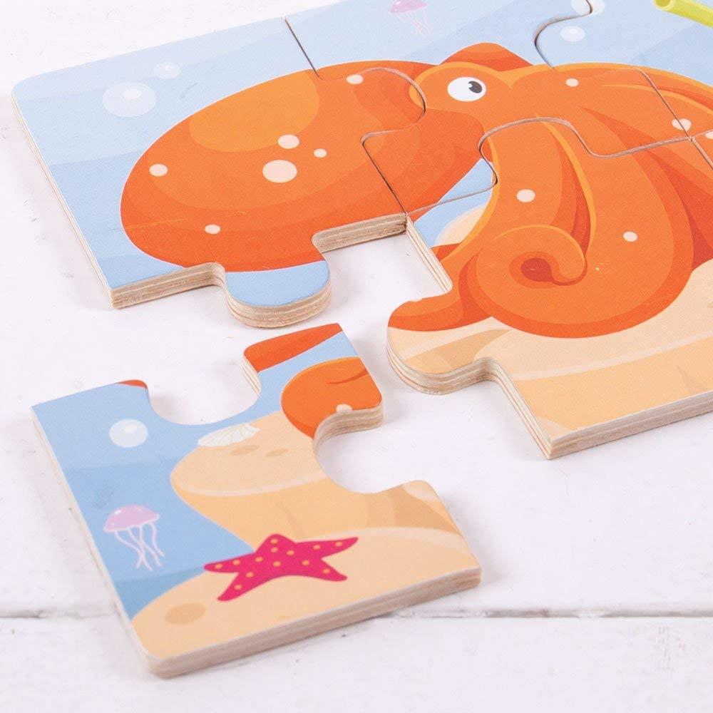 Set 3 puzzle din lemn - Lumea acvatica [4]