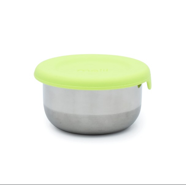 Set 3 recipiente mini inox cu capac silicon, melii, bleu mint lime [6]