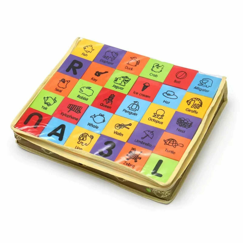 Set 30 cuburi educationale din spuma cu litere, cifre si animale. Moi, sigure si ideale pentru invatare prin joaca. [9]