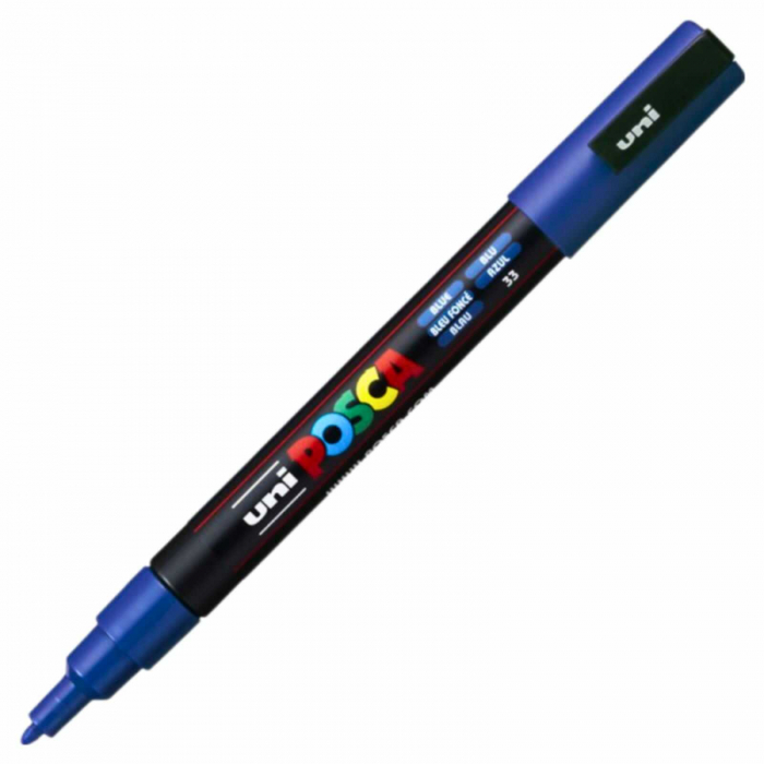 Set 4 Carioci POSCA, Marker 0.9 - 1.3 mm, PC-3M, Rosu, Galben, Albastru si Verde [2]